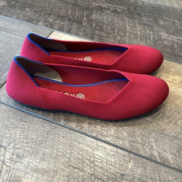 Rothy's Women's The Flat Bright Red Size 10.5 - Picture 6 of 10
